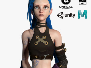 jinx arcane league of legends 3Dモデル