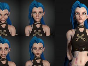 jinx arcane league of legends Model 3D