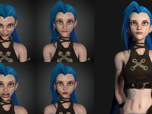 jinx arcane league of legends 3D Model