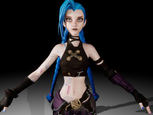 jinx arcane league of legends Model 3D