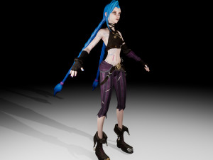 jinx arcane league of legends Model 3D