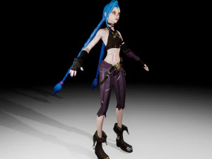 jinx arcane league of legends 3D Model