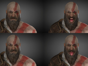 god of war kratos Modèle 3D