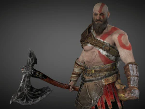 god of war kratos 3D Model
