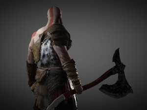 god of war kratos Modèle 3D