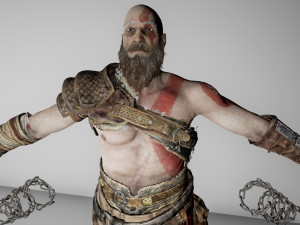 god of war kratos Modèle 3D