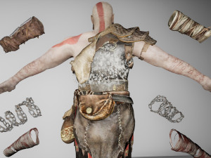 god of war kratos Modèle 3D