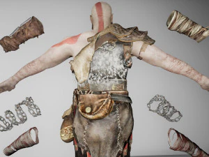 god of war kratos 3D Model