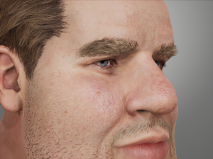 realistic fat man naked character 3D Model
