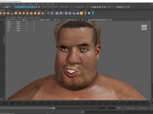 realistic fat man naked character 3D Model