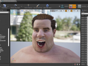 realistic fat man naked character 3D Model