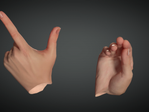 realistic hand vr low poly 3D मॉडल