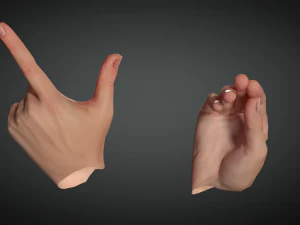 realistic hand vr low poly 3D Model