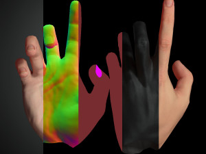realistic hand vr low poly 3D मॉडल