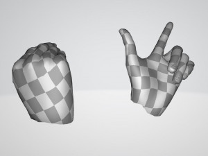 realistic hand vr low poly 3D मॉडल