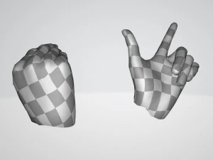 realistic hand vr low poly 3D Model