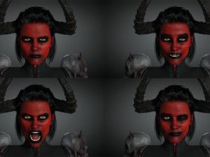 realistic demon girl game ready 3D Modell