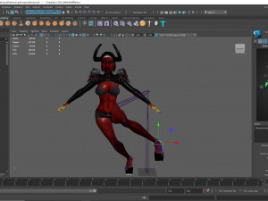 realistic demon girl game ready 3D Modell