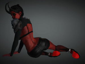 realistic demon girl game ready 3D Modell