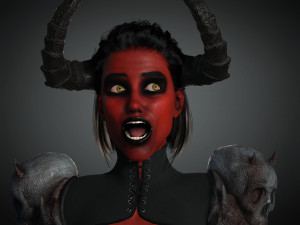 realistic demon girl game ready 3D Modell
