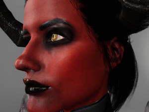 realistic demon girl game ready 3D Modell