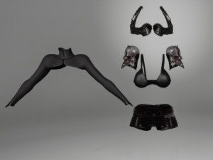 realistic demon girl game ready 3D Modell