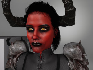 realistic demon girl game ready 3D Modell