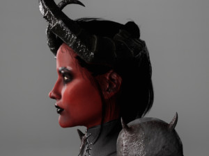 realistic demon girl game ready 3D Modell