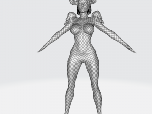 realistic demon girl game ready 3D Modell