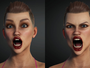 Realistic female rigged game ready 3D 모델
