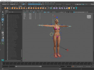 Realistic female rigged game ready 3D 모델