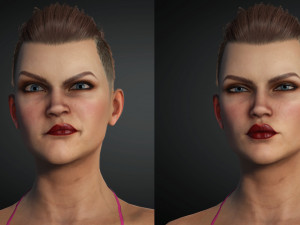 Realistic female rigged game ready 3D 모델