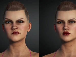 Realistic female rigged game ready 3D Model