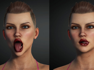 Realistic female rigged game ready 3D 모델