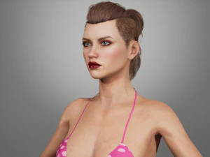 Realistic female rigged game ready 3D Model