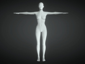Realistic female rigged game ready 3D 모델