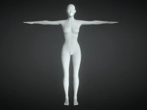 Realistic female rigged game ready 3D Model