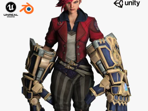 Vi League of Legends Arcano Modelo 3D