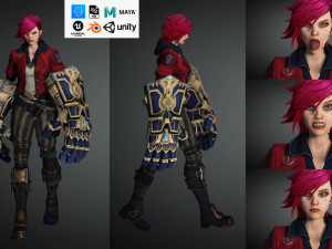 Vi League of legends Arcane 3D Model