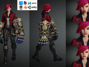 Vi League of legends Arcane 3D Model