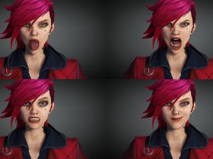 Vi League of legends Arcane 3D Model