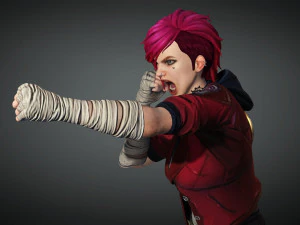 Vi League of legends Arcane 3D Model