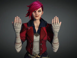 Vi League of legends Arcane 3D Model