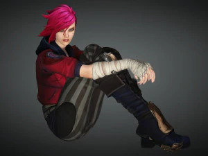 Vi League of legends Arcane 3D Model