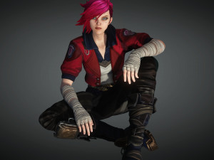 Vi League of legends Arcane 3D Model