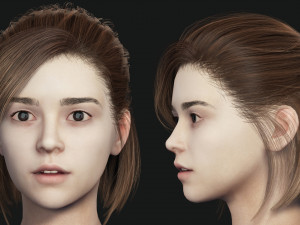 Korean Girl Realtime Modelo 3D