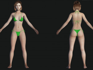 Korean Girl Realtime Modelo 3D
