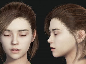 Korean Girl Realtime Modelo 3D
