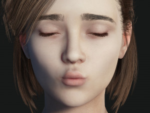 Korean Girl Realtime Modelo 3D