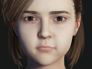 Korean Girl Realtime Modelo 3D